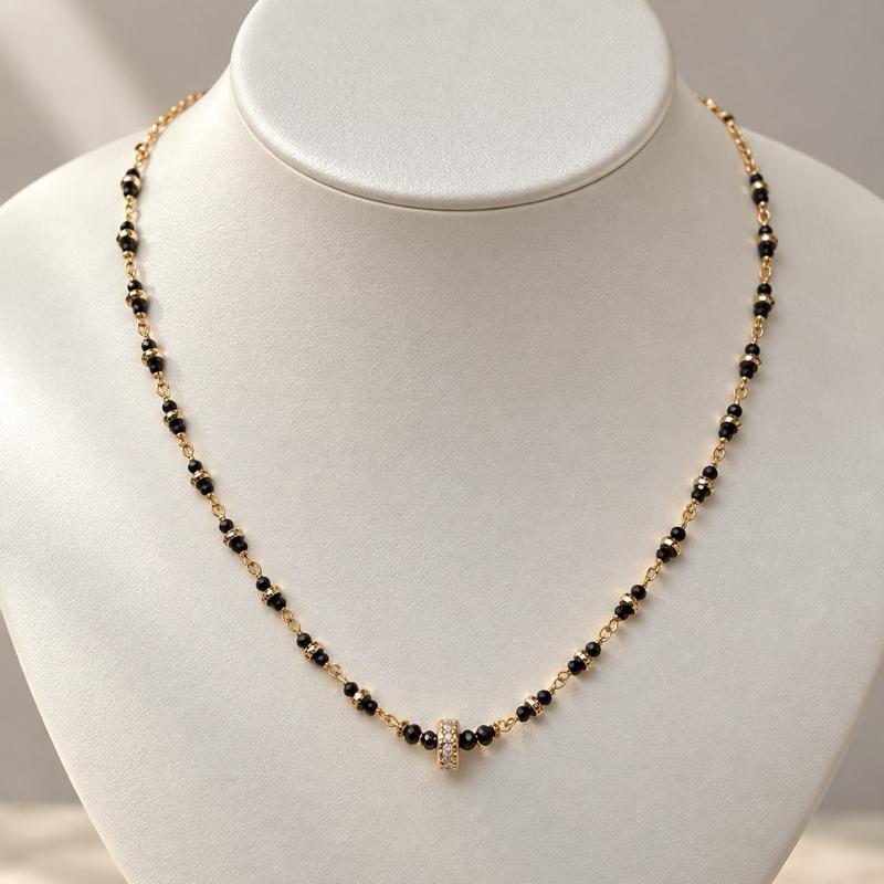 ENTWINE Necklace | Black Spinel, Garnet, Blue Apatite