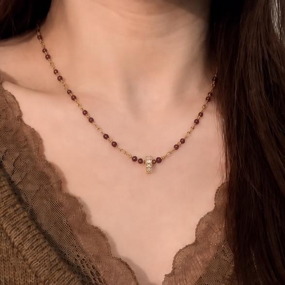 ENTWINE Necklace | Black Spinel, Garnet, Blue Apatite
