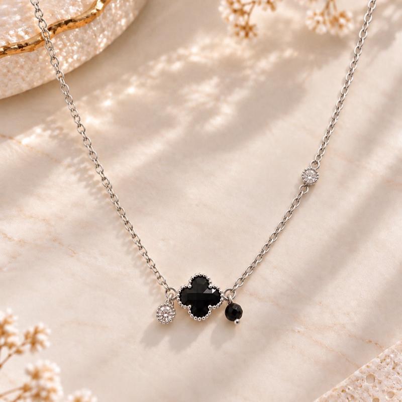 AGGY CL. over Necklace | Black Spinel, Amethyst & Pink Tourmaline