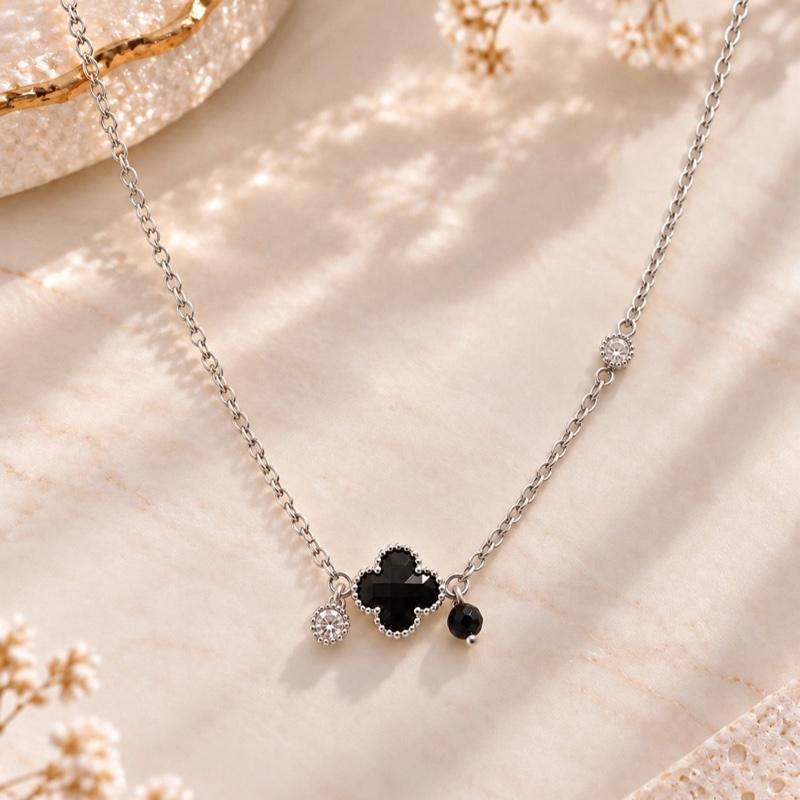 AGGY CL. over Necklace | Black Spinel, Amethyst & Pink Tourmaline