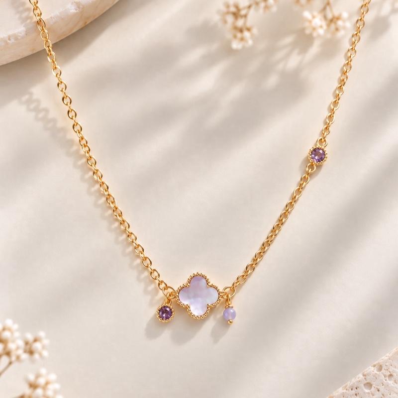 AGGY CL. over Necklace | Black Spinel, Amethyst & Pink Tourmaline
