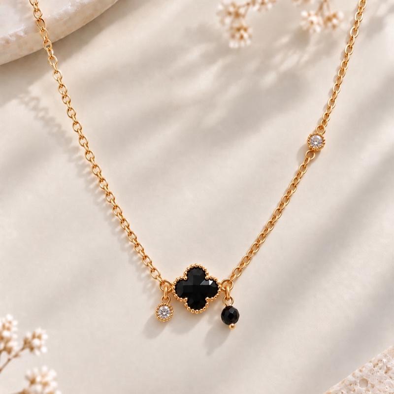 AGGY CL. over Necklace | Black Spinel, Amethyst & Pink Tourmaline