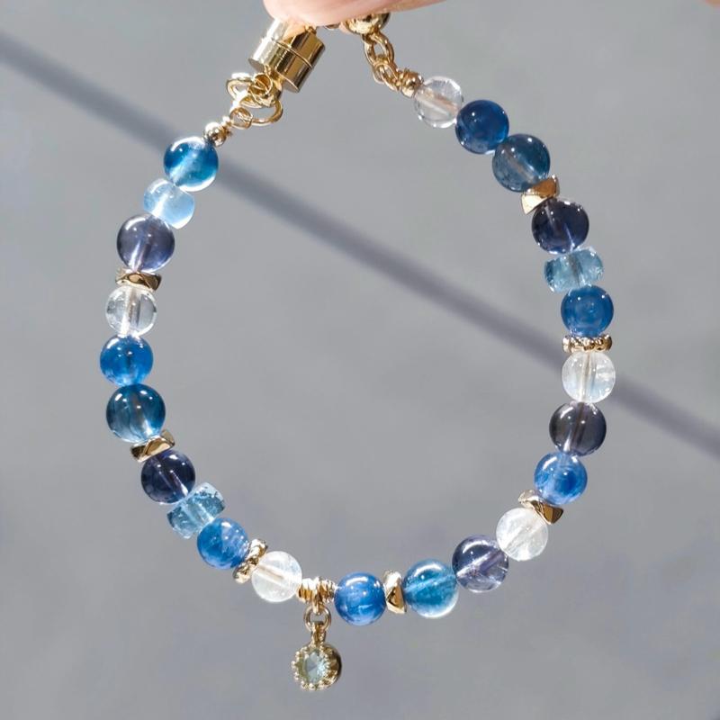 Kyanite | Aquamarine | Iolite | Moonstone Bracelet