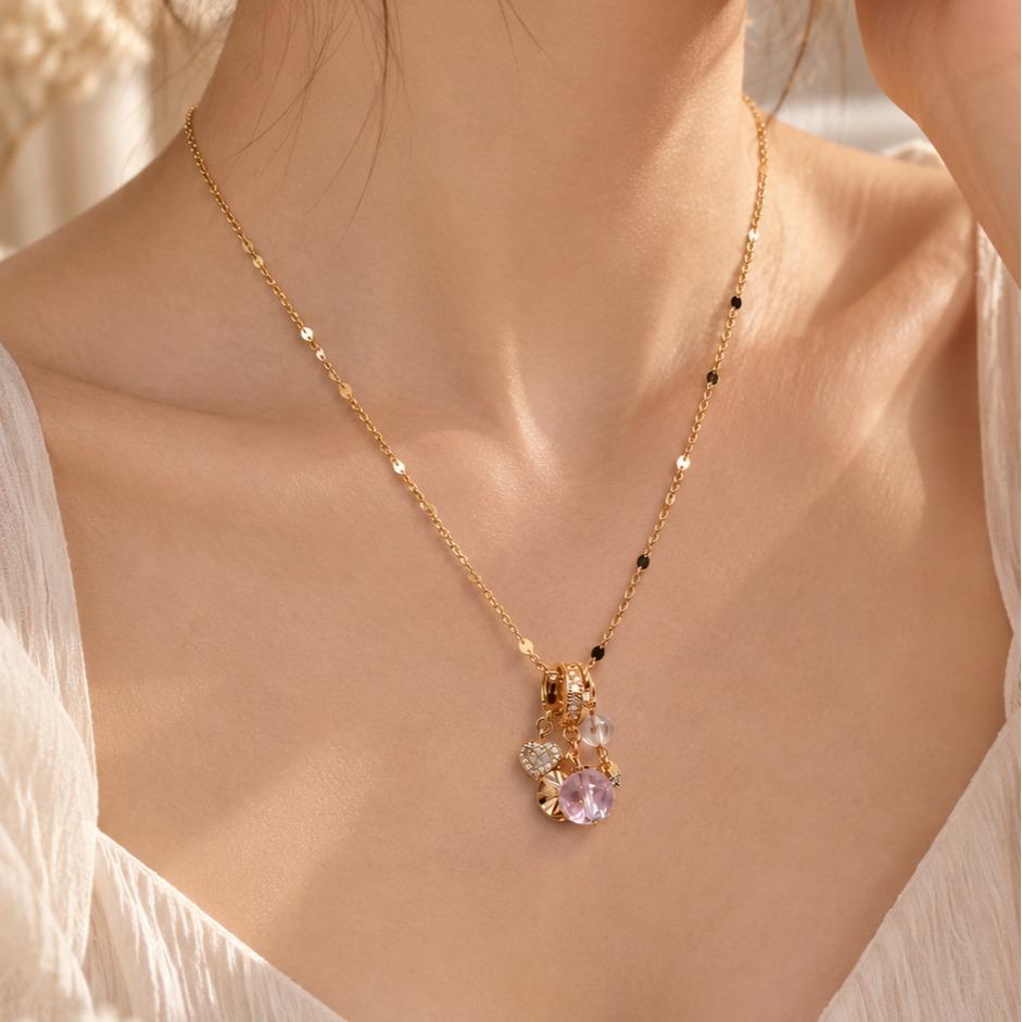 Lunelle Tier Necklace | Kunzite