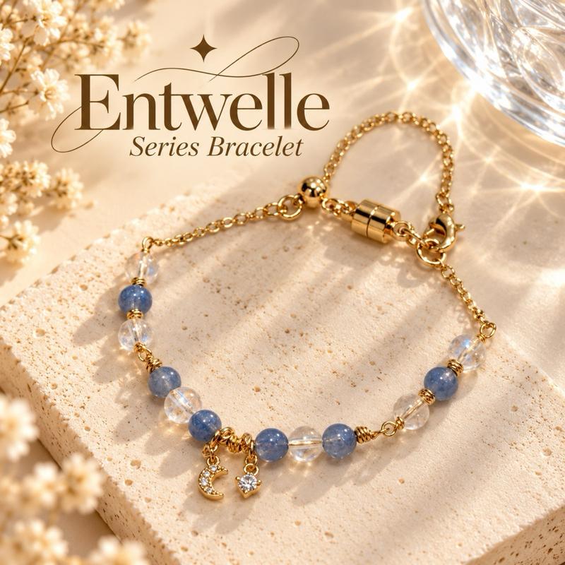 [AGGY] Entwelle Bracelet | Dumortierite, Madagascar Moonstone