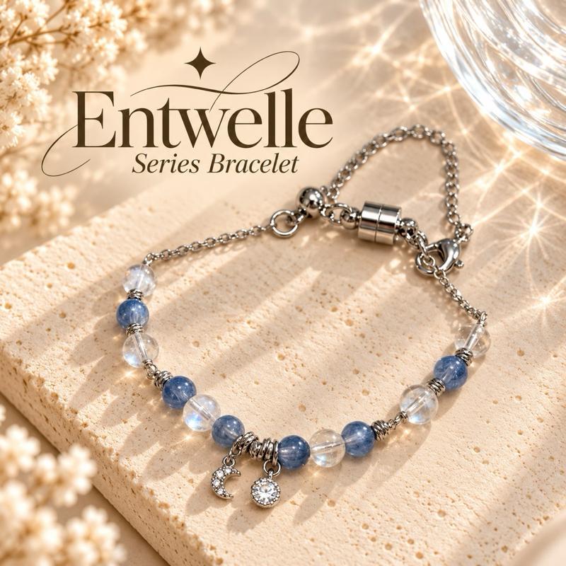 [AGGY] Entwelle Bracelet | Dumortierite, Madagascar Moonstone