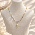 [AGGY] Entwelle Necklace | Devil Aquamarine, Madagascar Moonstone